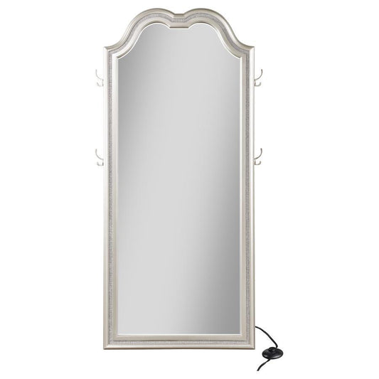 Evangeline - Full Length LED Light Floor Mirror - Silver Oak Floor Mirrors by Coaster Fine Furniture - Walls Furniture & Mattress