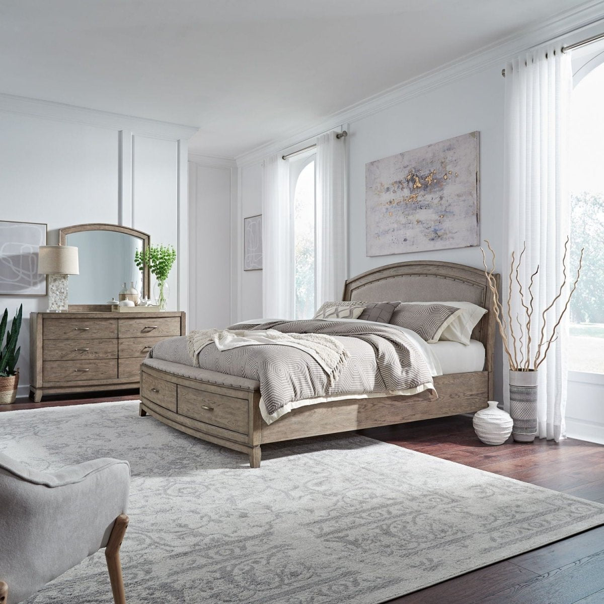 Avalon - Upholstered Bedroom Set 3 Piece Bedroom Sets by Liberty Furniture - Walls Furniture & Mattress