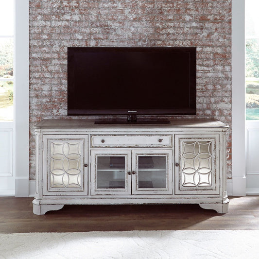 Magnolia Manor - EnteRTAinment TV Stand - Weathered Bisque TV Stands by Liberty Furniture - Walls Furniture & Mattress