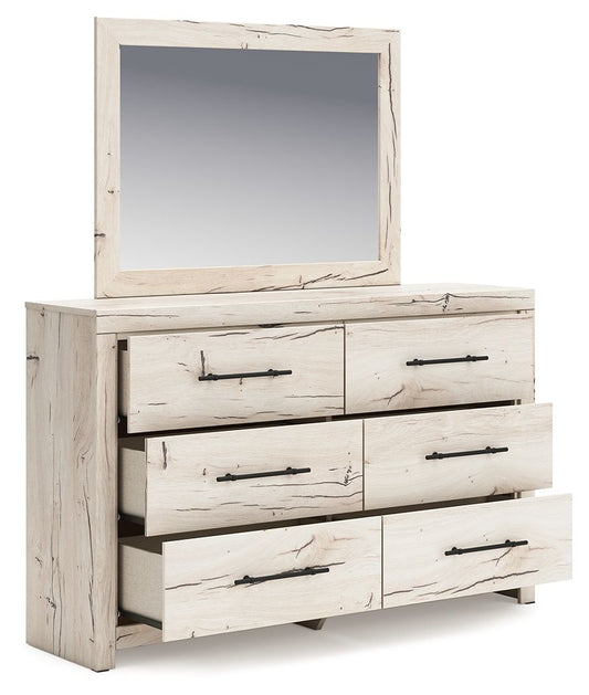 Lawroy - Dresser And Mirror - Light Natural Dresser & Mirror by Benchcraft® - Walls Furniture & Mattress