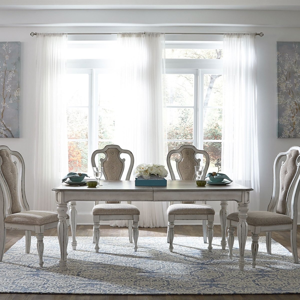 Magnolia Manor - Dining Table Set 5 Piece Dining Room Sets by Liberty Furniture - Walls Furniture & Mattress