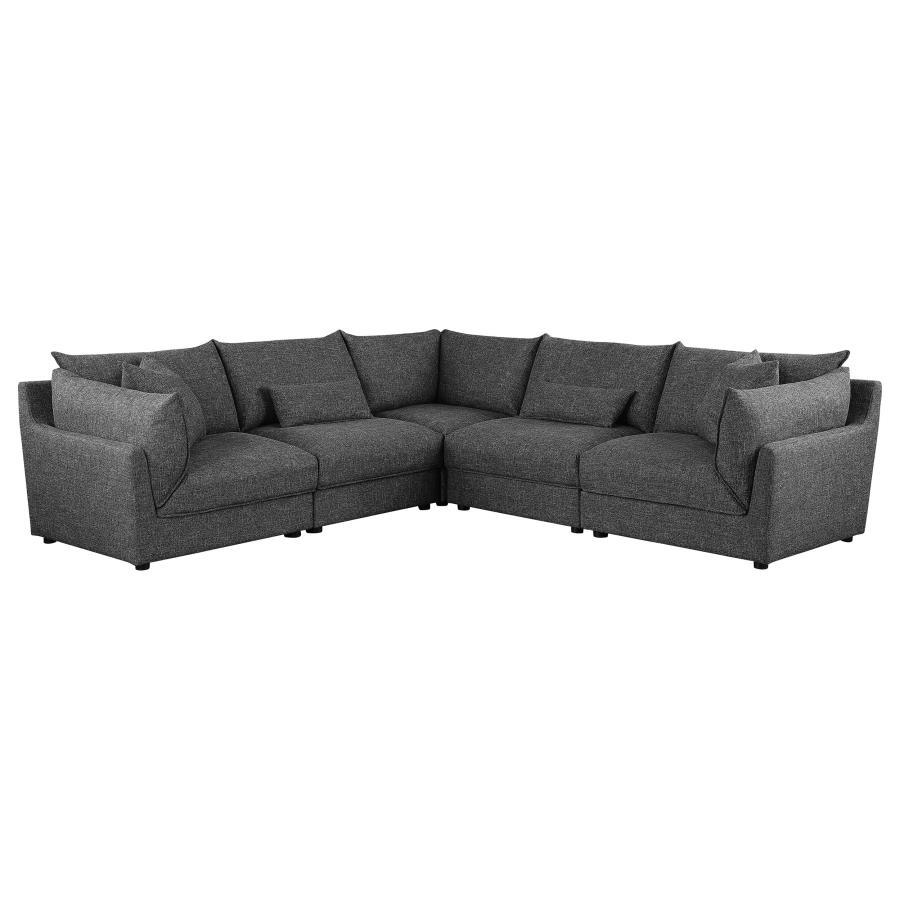 Sasha - Upholstered Modular Sectional Stationary Sectionals by Coaster Fine Furniture - Walls Furniture & Mattress