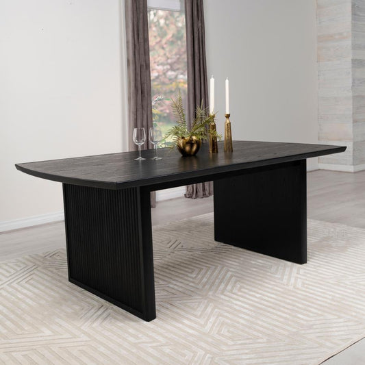 Brookmead - Extension Leaf Dining Table - Black Dining Tables with Extensions by CoasterEssence - Walls Furniture & Mattress