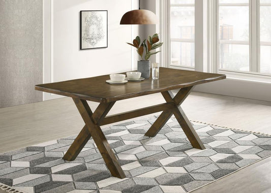 Alston - Rectangular Dining Table - Knotty Nutmeg Dining Tables by CoasterEveryday - Walls Furniture & Mattress