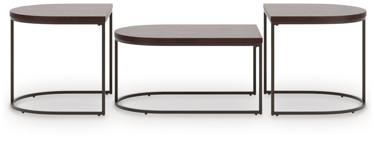 Vanmore - Dark Brown - Occasional Table Set (Set of 3) Table Sets by Signature Design by Ashley® - Walls Furniture & Mattress