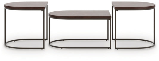 Vanmore - Dark Brown - Occasional Table Set (Set of 3) Table Sets by Signature Design by Ashley® - Walls Furniture & Mattress