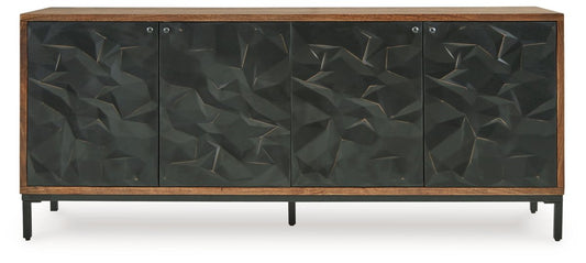 Dorannby - Accent Cabinet - Black / Brown Accent Cabinets by Signature Design by Ashley® - Walls Furniture & Mattress