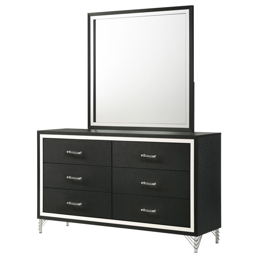 Lucia - 6 - Drawer Dresser Dressers by Coaster Fine Furniture - Walls Furniture & Mattress