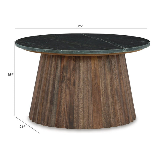 Ceilby - Accent Cocktail Table - Black / Brown Coffee Tables by Signature Design by Ashley® - Walls Furniture & Mattress