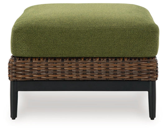 Horizon Hall - Ottoman With Cushion - Brown / Green Ottomans by Signature Design by Ashley® - Walls Furniture & Mattress