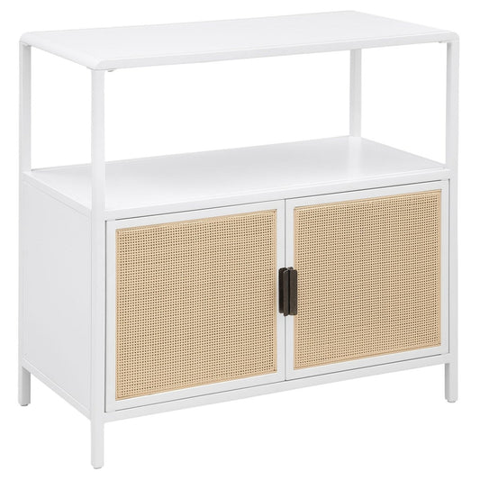 Amherst - 2 - Door Radio Weave Cane Metal Accent Cabinet Accent Cabinets by Coaster Fine Furniture - Walls Furniture & Mattress