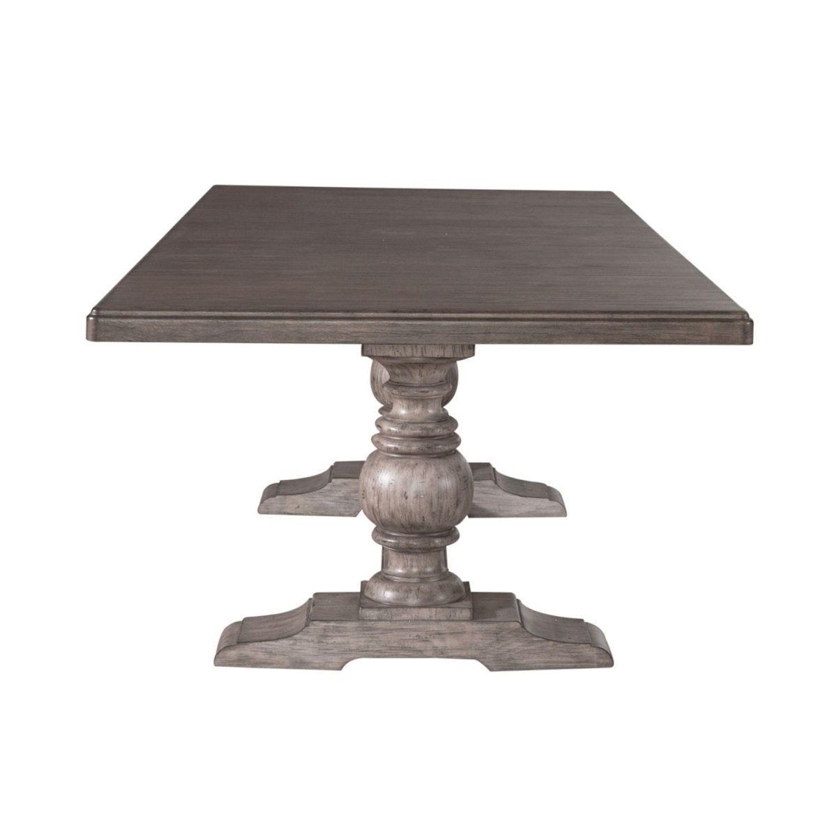 River Place - Trestle Table - Gray Dining Tables by Liberty Furniture - Walls Furniture & Mattress