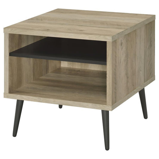 Welsh - Square Engineered Wood Side End Table Antique Pine - Distressed Pine End Tables by Coaster Fine Furniture - Walls Furniture & Mattress