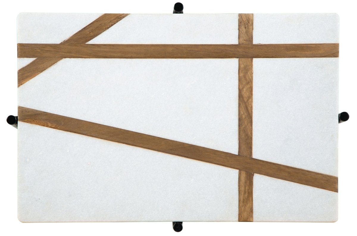 Braxmore - Accent Table - White / Light Brown Accent Tables by Signature Design by Ashley® - Walls Furniture & Mattress