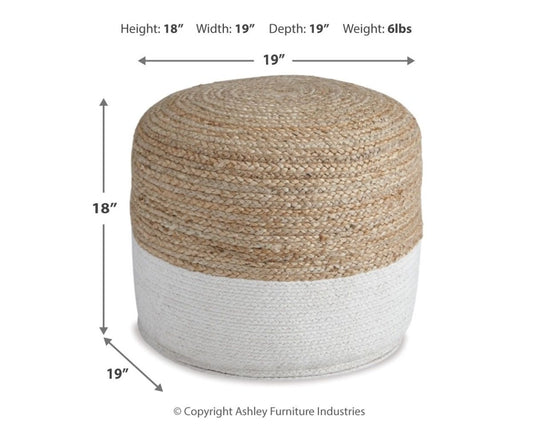 Sweed Valley - Round - Pouf Accent Poufs by Signature Design by Ashley® - Walls Furniture & Mattress
