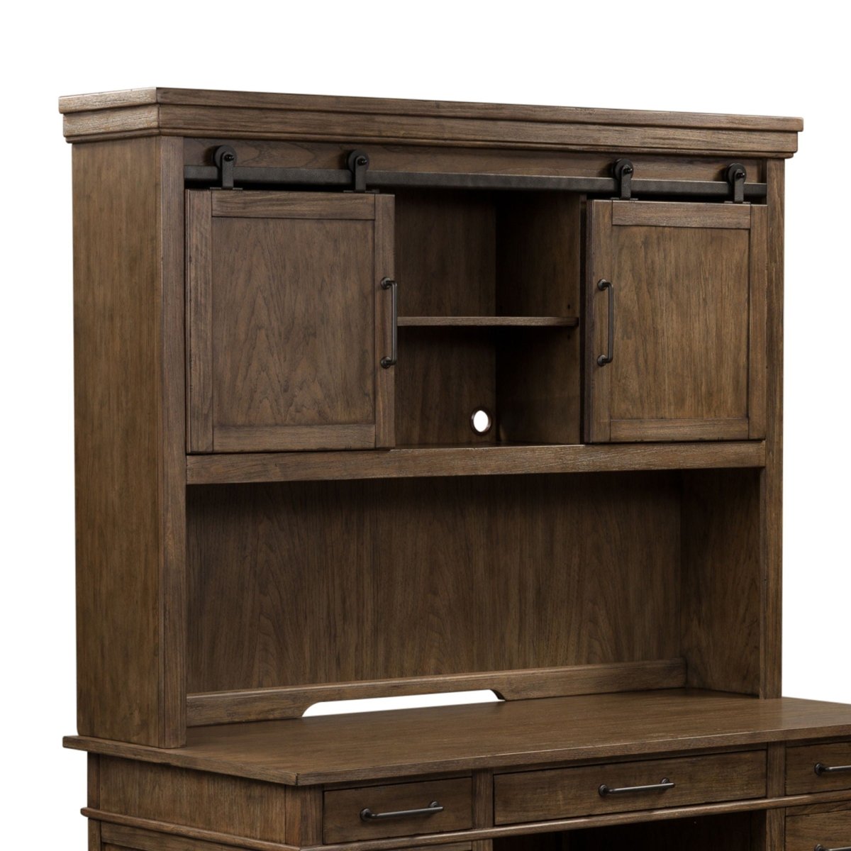 Sonoma Road - Credenza Hutch - Light Brown Hutches by Liberty Furniture - Walls Furniture & Mattress