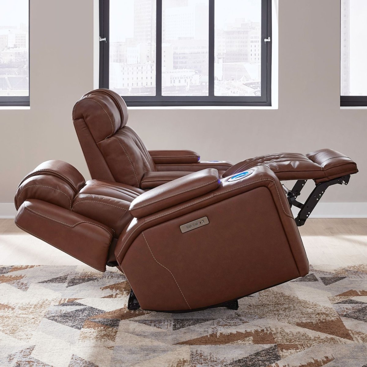 Caswell - Loveseat With Console P2 & ZG - Brown Reclining Loveseats by Liberty Furniture - Walls Furniture & Mattress