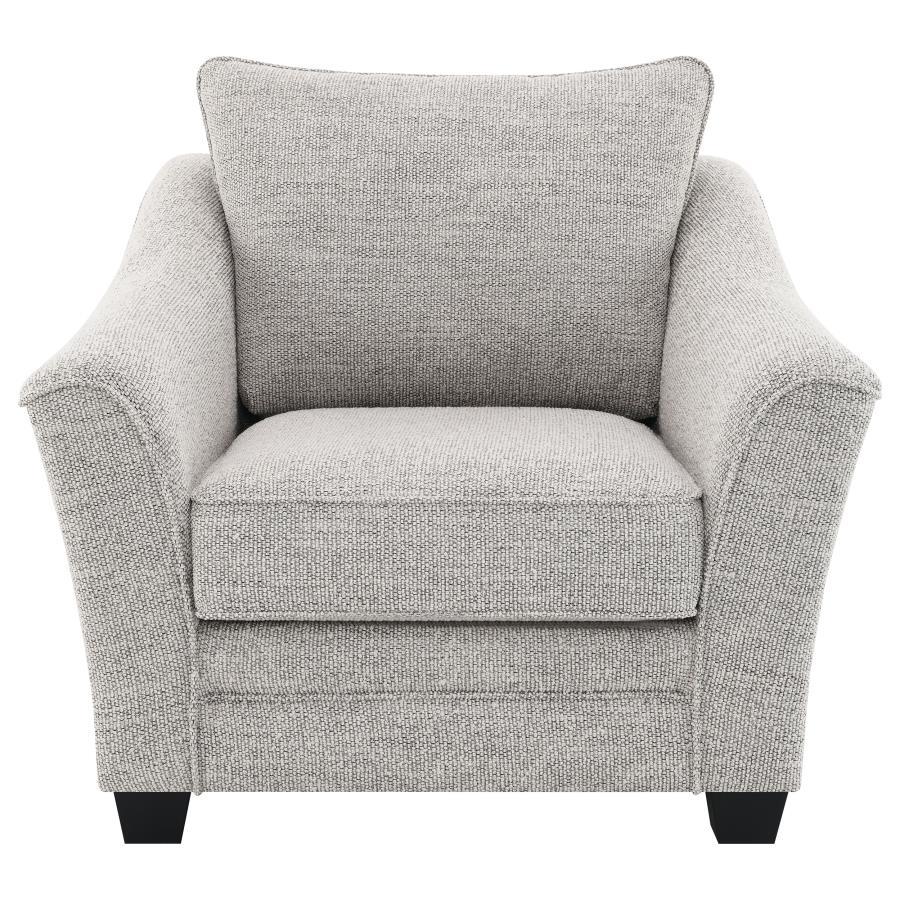 Tomkins - Boucle Upholstered Chair - Light Gray Arm Chairs by Coaster Fine Furniture - Walls Furniture & Mattress