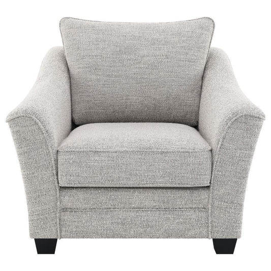 Tomkins - Boucle Upholstered Chair - Light Gray Arm Chairs by Coaster Fine Furniture - Walls Furniture & Mattress