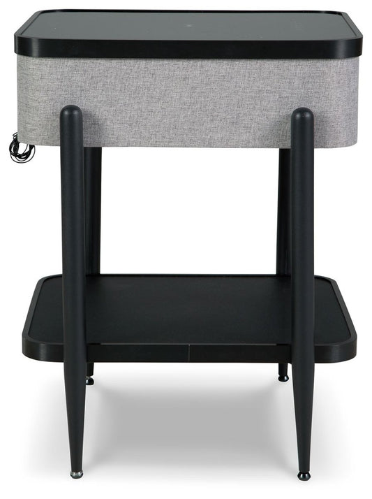 Jorvalee - Accent Table with Speaker - Gray / Black Accent Tables by Signature Design by Ashley® - Walls Furniture & Mattress