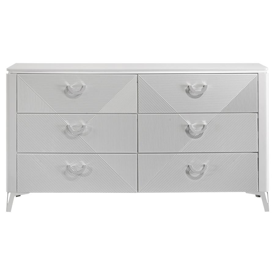 Cassia - 6 - Drawer Bedroom Dresser Cabinet Dressers by Coaster Fine Furniture - Walls Furniture & Mattress