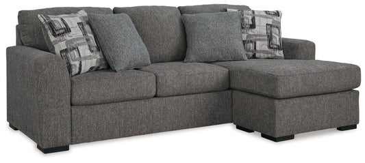 Gardiner - Sofa Chaise - Pewter Stationary Sofas by Signature Design by Ashley® - Walls Furniture & Mattress