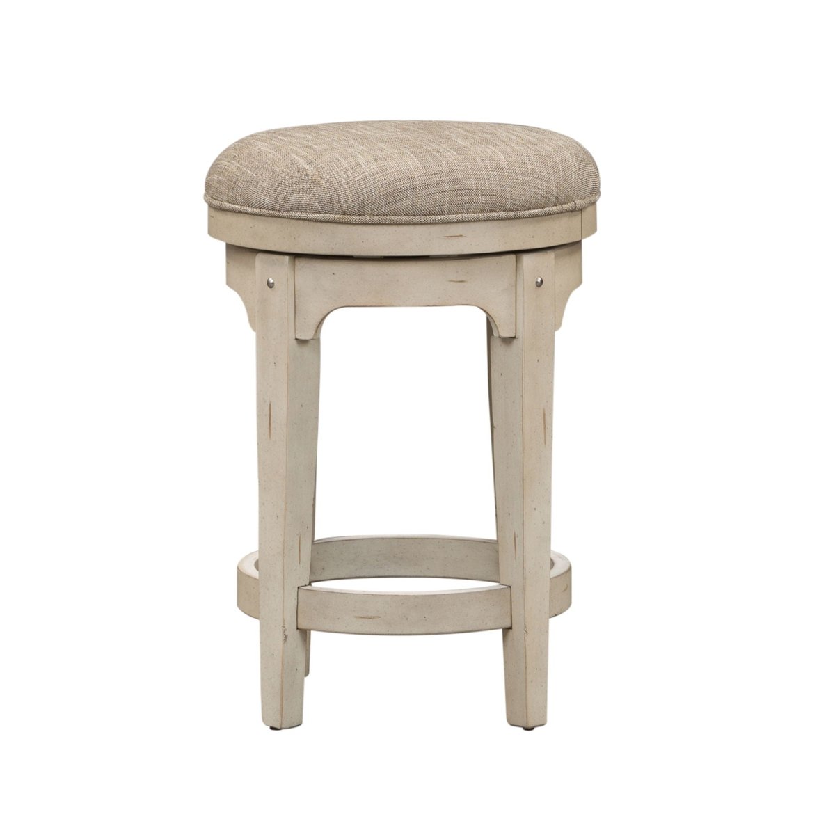Morgan Creek - Console Swivel Stool - White Counter Height (24" - 27") by Liberty Furniture - Walls Furniture & Mattress