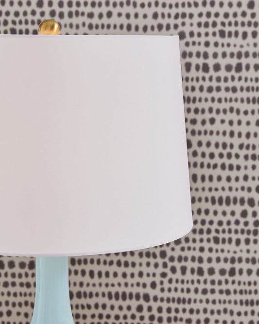 Rylanton - Glass Table Lamp - Aqua Table Lamps by Signature Design by Ashley® - Walls Furniture & Mattress