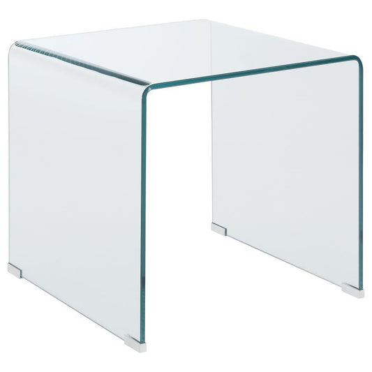 Ripley - Rectangular Tempered Bent Glass Table End Tables by CoasterEssence - Walls Furniture & Mattress