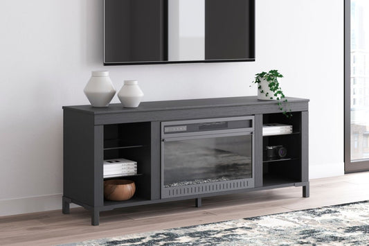 Cayberry - TV Stand With Fireplace - Black Fireplace TV Stands by Signature Design by Ashley® - Walls Furniture & Mattress