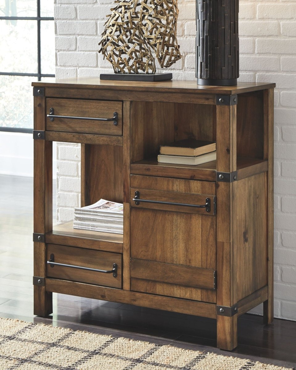Roybeck - Accent Cabinet - Light Brown / Bronze Accent Cabinets by Signature Design by Ashley® - Walls Furniture & Mattress