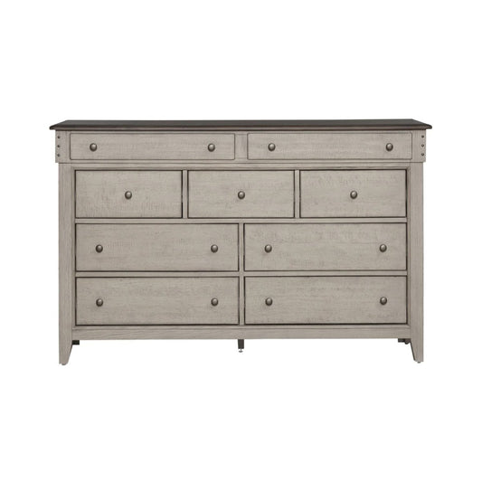 Ivy Hollow - 9 Drawer Dresser - White Dressers by Liberty Furniture - Walls Furniture & Mattress