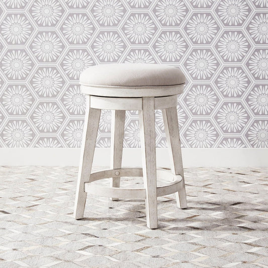 Modern Farmhouse - Console Swivel Stool Counter Height (24" - 27") by Liberty Furniture - Walls Furniture & Mattress