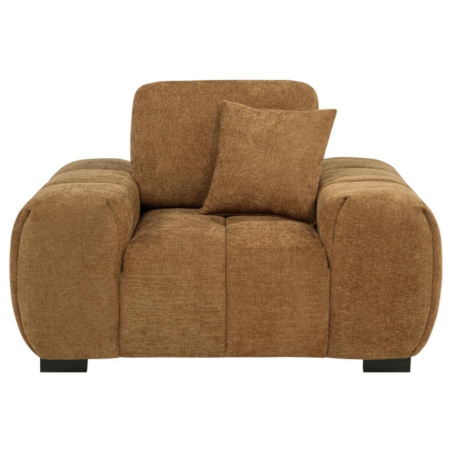 Octavia - Fabric Upholstered Track Arm Accent Chair Arm Chairs by Coaster Fine Furniture - Walls Furniture & Mattress