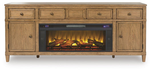 Sharlance - 81" TV Stand With Electric Fireplace Fireplace TV Stands by Signature Design by Ashley® - Walls Furniture & Mattress