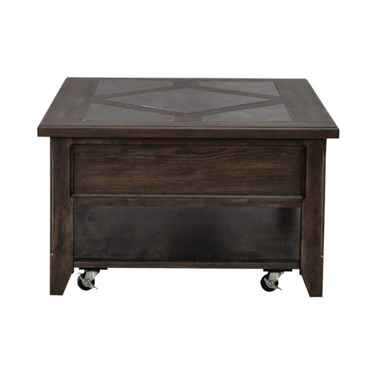 Paradise Valley - Rectangular Cocktail Table - Dark Brown Cocktail Tables by Liberty Furniture - Walls Furniture & Mattress
