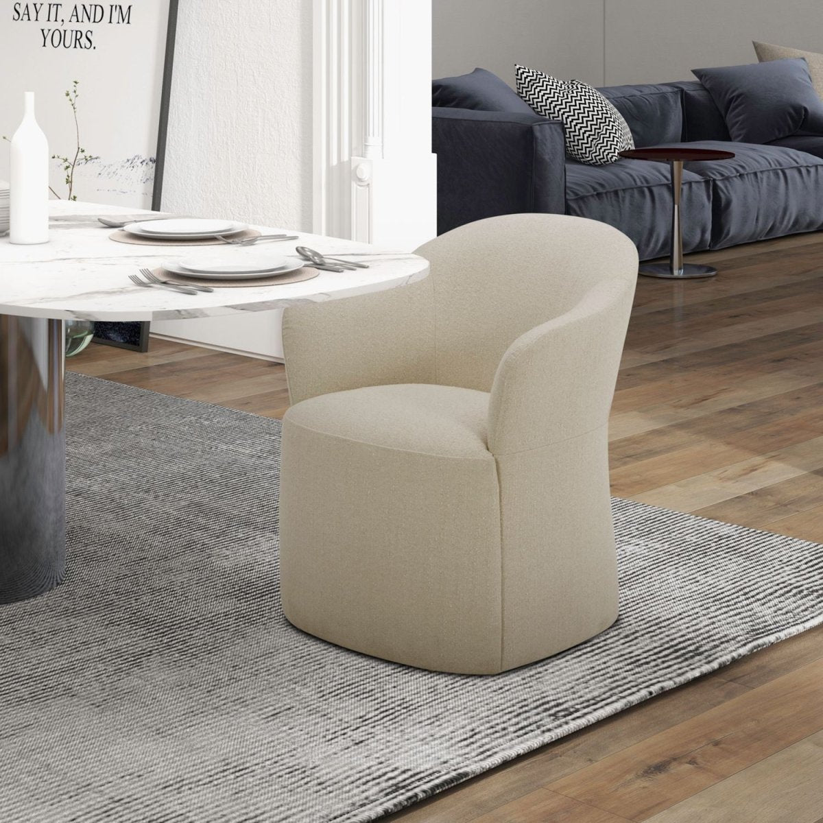 Accent Dining - Accent Chair With Casters Side Chairs by Liberty Furniture - Walls Furniture & Mattress