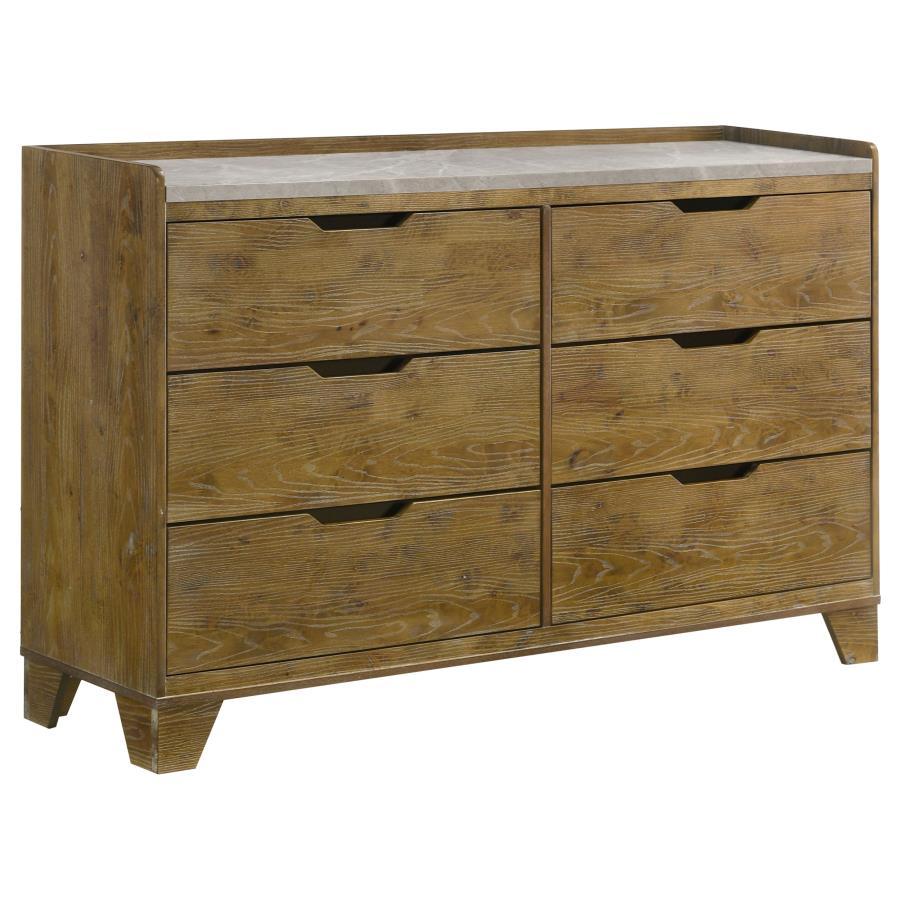 Henderson - 6 - Drawer Bedroom Dresser Cabinet Dressers by Coaster Fine Furniture - Walls Furniture & Mattress