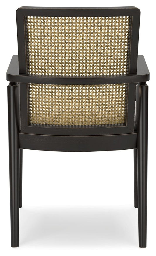 Galliden - Dining Upholstered Arm Chair (Set of 2) - Black Chair Sets by Signature Design by Ashley® - Walls Furniture & Mattress