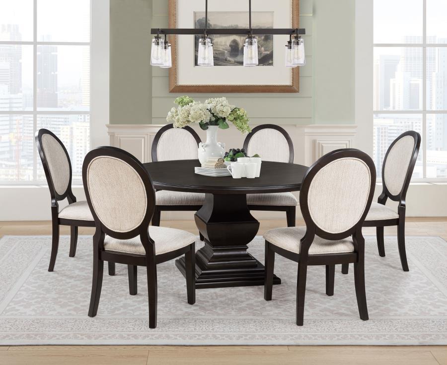 Twyla - Round Wood Dining Room Table Set 5 Piece Dining Room Sets by Coaster Fine Furniture - Walls Furniture & Mattress
