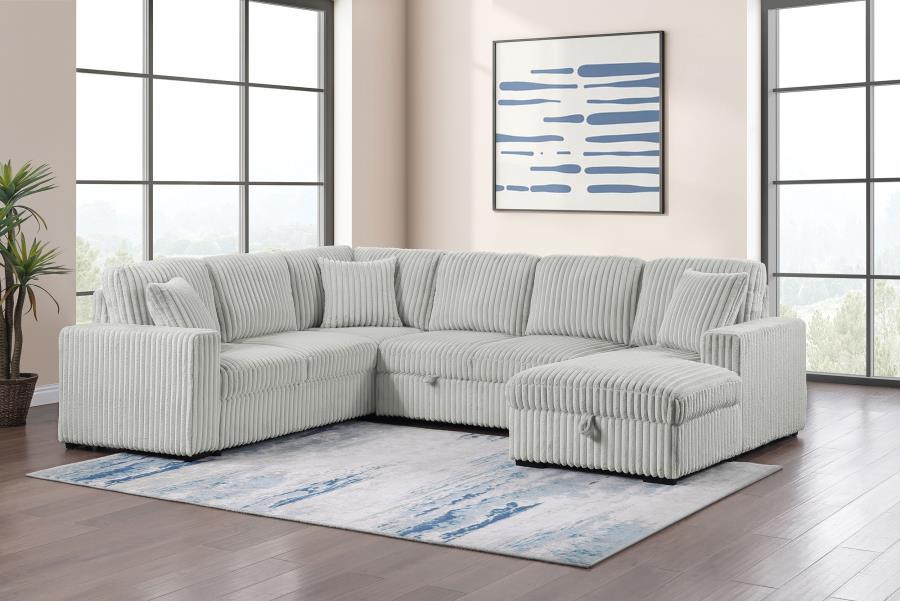 Devonshire - Sleeper Sectional Sofa Storage Chaise Sleeper Sectionals by Coaster Fine Furniture - Walls Furniture & Mattress