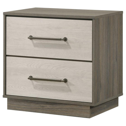 Fenwick - 2 - Drawer Nightstand Bedside Table - Gray Oak Accent Nightstands by Coaster Fine Furniture - Walls Furniture & Mattress