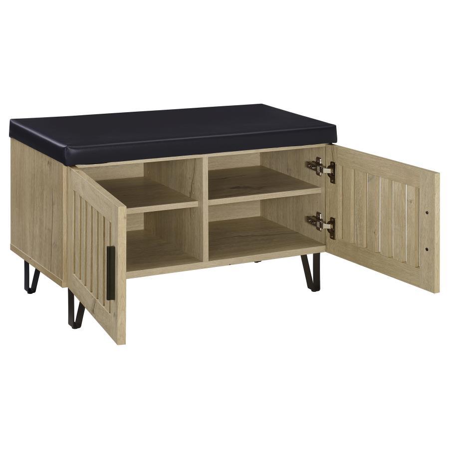 Brixton - 2 - Door Padded Entryway Shoe Storage Bench Storage Benches by Coaster Fine Furniture - Walls Furniture & Mattress