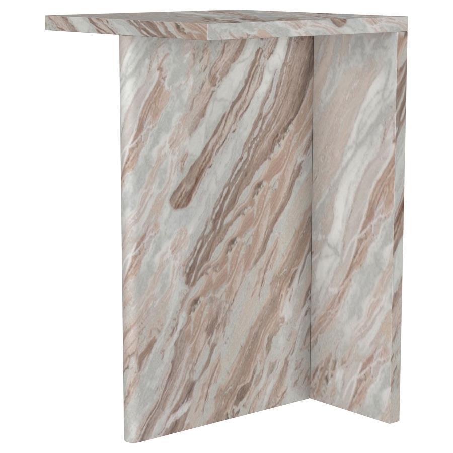 Bowdoin - Genuine Marble Accent Side Table - Gray Side Tables by Coaster Fine Furniture - Walls Furniture & Mattress