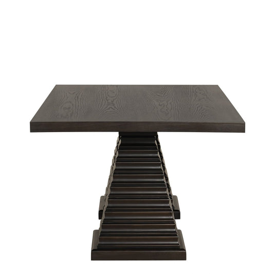 Plateau - 78" Rectangle Dining Table - Top & Base - Dark Brown Dining Tables by New Classic - Walls Furniture & Mattress
