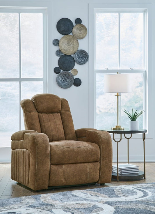 Wolfridge - Power Recliner/Adj Headrest - Brindle Reclining Chairs by Signature Design by Ashley® - Walls Furniture & Mattress
