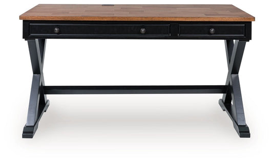 Wildenauer - Home Office Desk - Brown / Black Writing Desks by Signature Design by Ashley® - Walls Furniture & Mattress