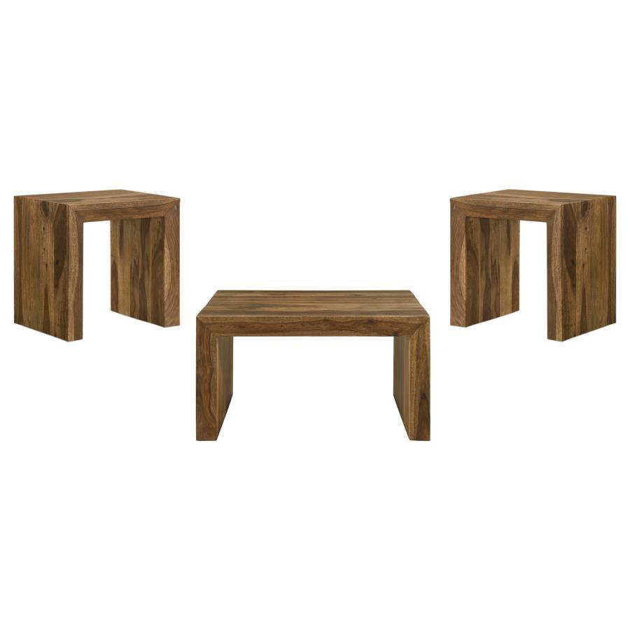 Odilia - Solid Wood Coffee And End Table Set Table Sets by Coaster Fine Furniture - Walls Furniture & Mattress