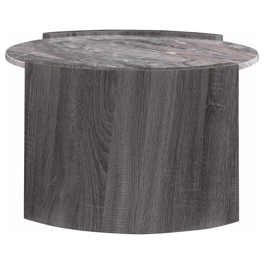Gladstone - Round Faux Marble Top Table End Tables by Coaster Fine Furniture - Walls Furniture & Mattress