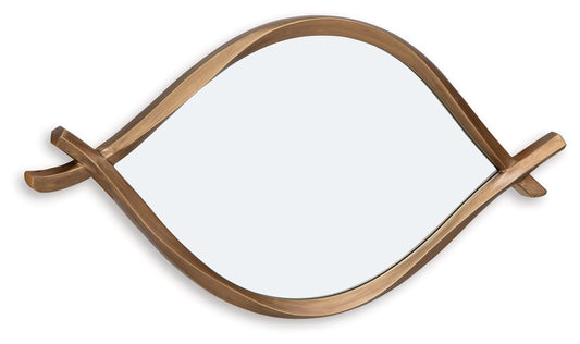 Bartner - Accent Mirror - Antique Gold Finish Accent Mirrors by Signature Design by Ashley® - Walls Furniture & Mattress